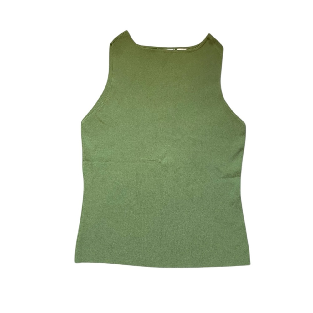 Vtg y2k Hannah rayon nylon blend green tank top